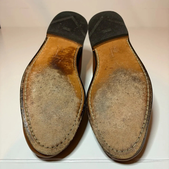 Allen Edmond's Newcomb Leather Slip-On Loafers Men's size 7.5 D made in USA - Picture 8 of 10